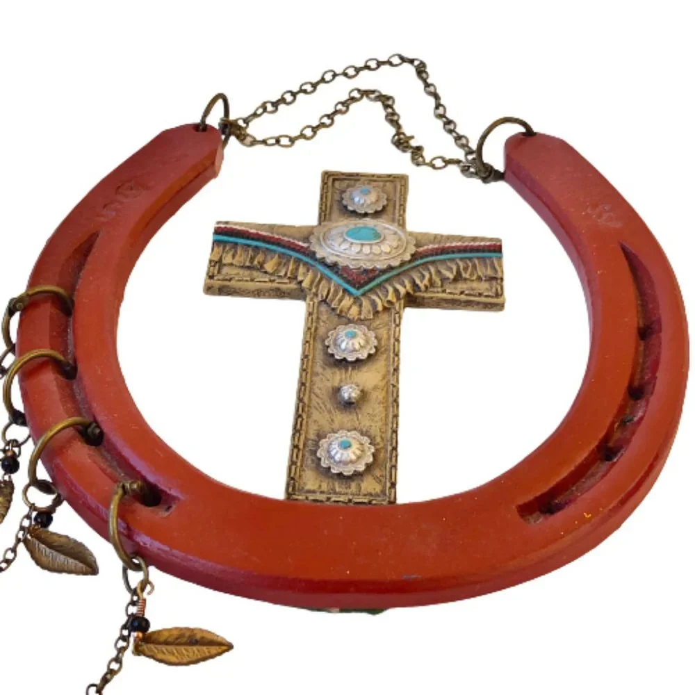 Genuine Large Good Luck Horseshoe Wall Decor Handcrafted New